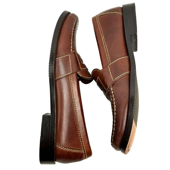 Cole Haan Leather Penny Loafer Dress Moc Toe Classic Mens 9N Brown main image 9